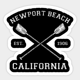 Vintage Newport Beach Vacation Design Sticker